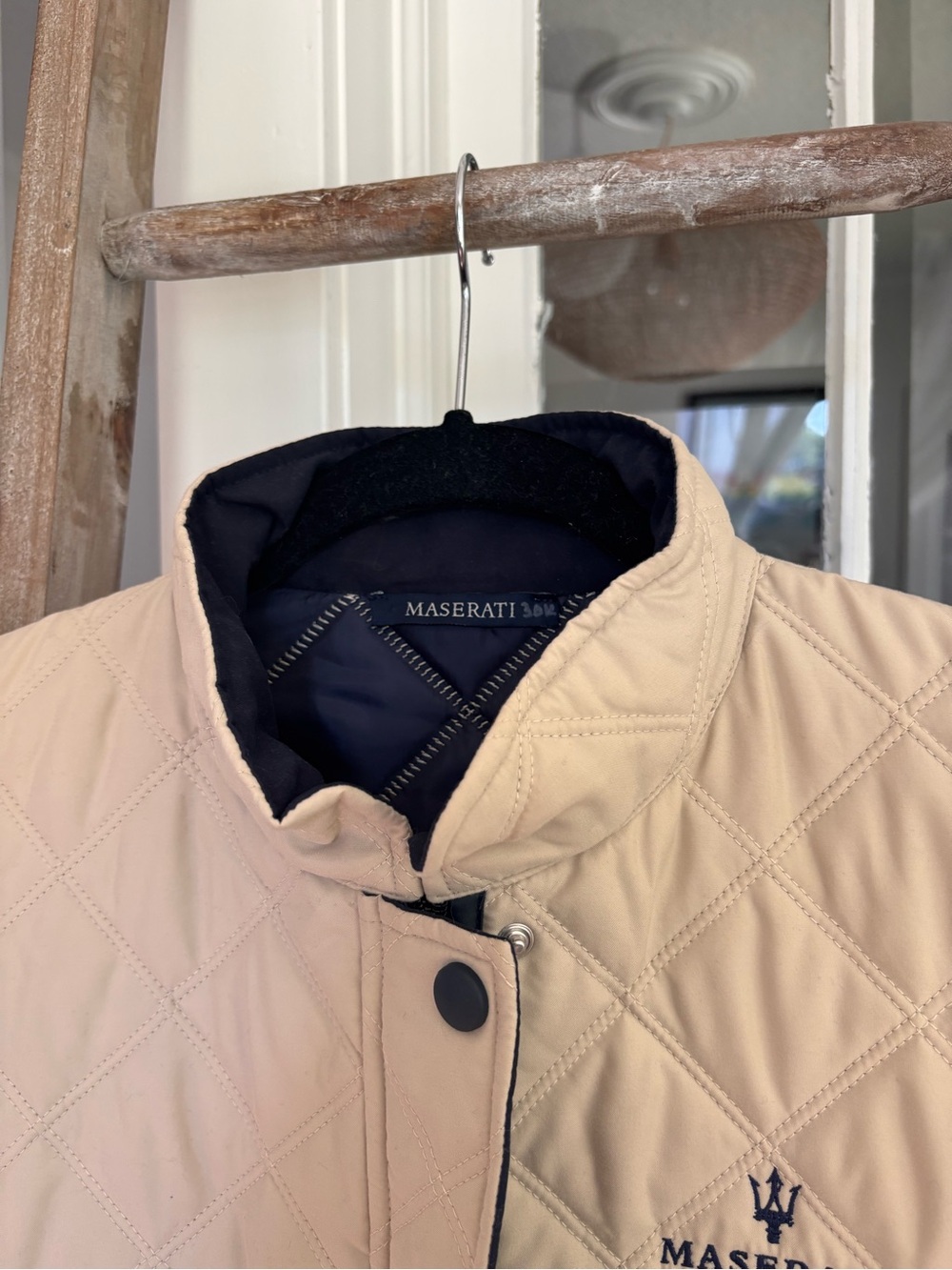 Tan Maserati Quilted Beige Vest - Picture 3 of 5